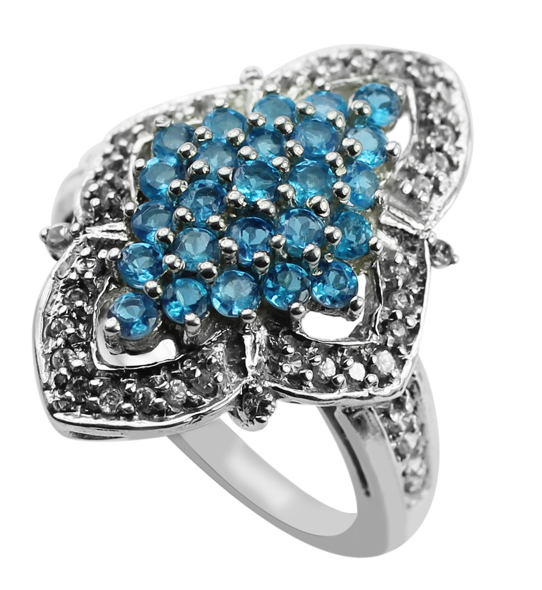 September Birthstone CT396 Cobalt Anniversary Ring 0.07ctw Blue Sapphire Ring 